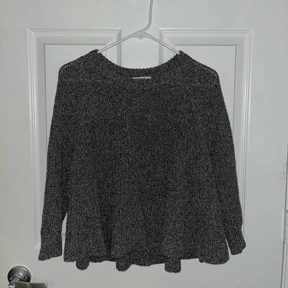 Madewell Black and White Textured Sweater